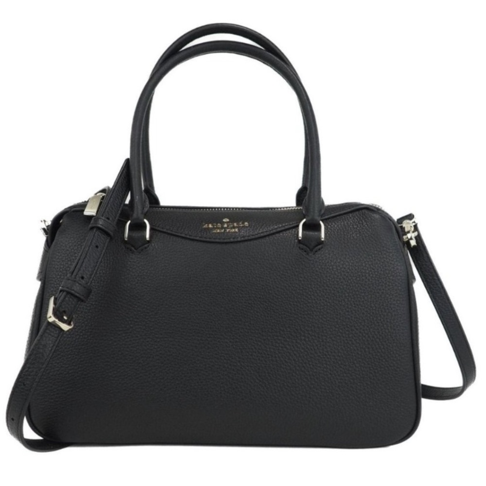 Kate Spade Mimi Medium Satchel Black Leather Crossbody Handbag. EUC